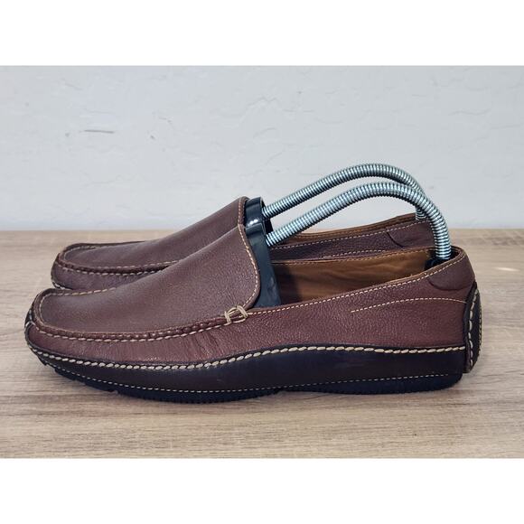 Cole Haan Men's Size 8 Brown Leather Dress Shoes Square Toe Slip On Shoes C05635 - Picture 4 of 10